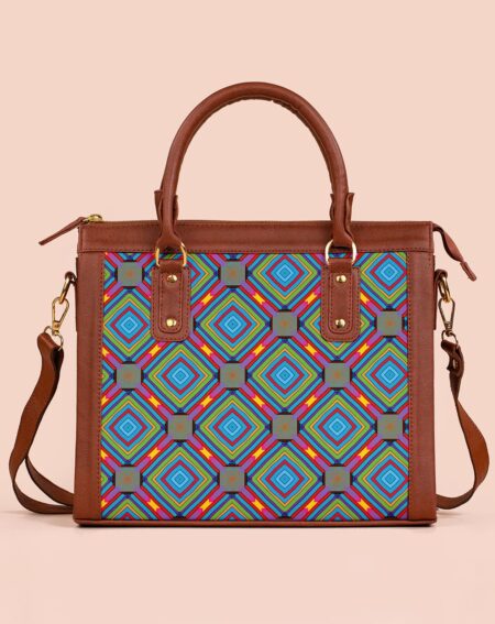 Travel Satchel Bag | Geometric Pattern