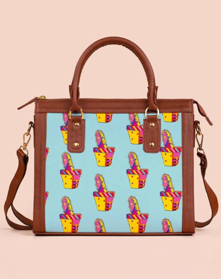 Women's Satchel Bag | Cactus Pattern