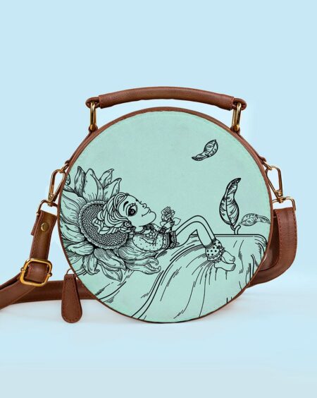 Round Sling Bag | Beauty Of Life And Positivity