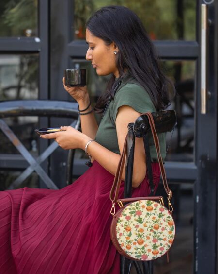 Round Sling Bag | Autumn Hues