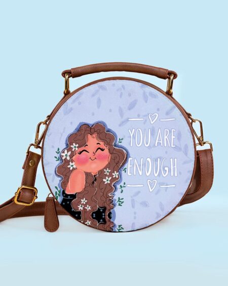 Round Sling Bag | You Are Enough!