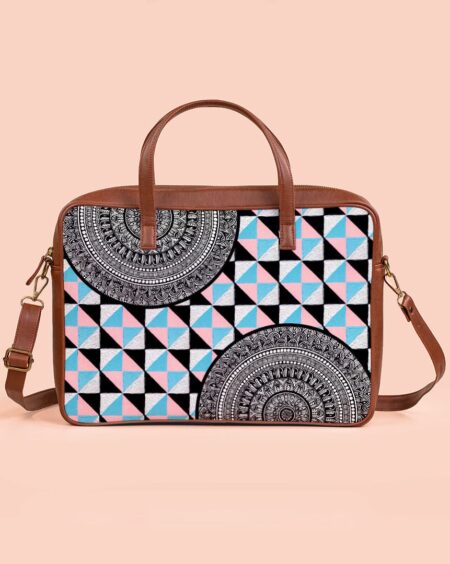 Printed Laptop Bags | Checkered Chevron
