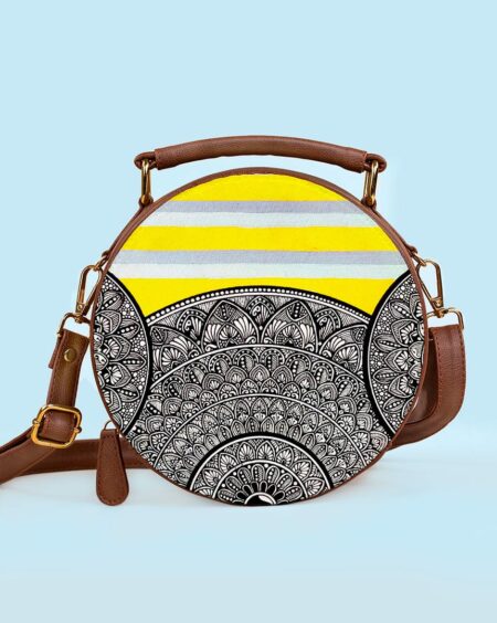 Round Sling Bag | Stripped Pastel Hues