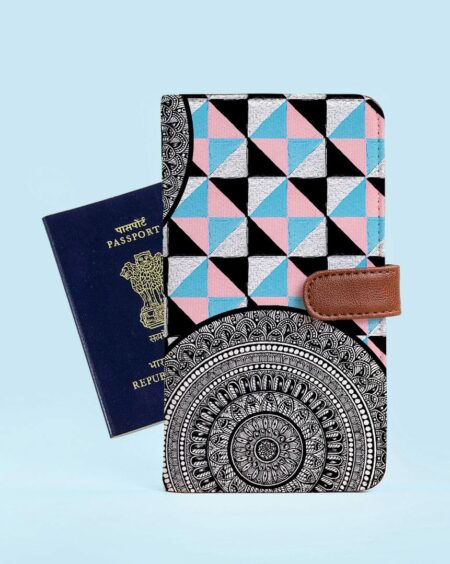 Passport Holder | Checkered Chevron