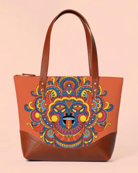 Balinese Mask Design Shoulder Bag for Women