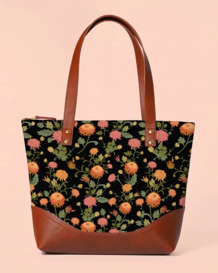 Shoulder Bag for Girls - Autumn Hues Black
