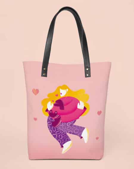 Classic Tote Bags For Women | Hugs & Kisses By Little Furry Friend