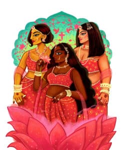 Creative illustrations about women