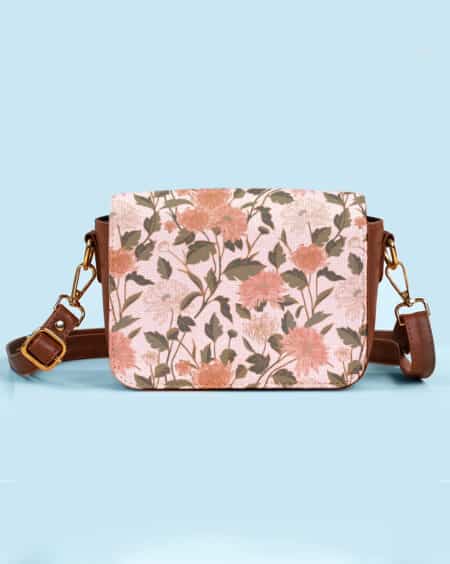 Crossbody Bags For Women | Chrysanthemum Floral -Beige