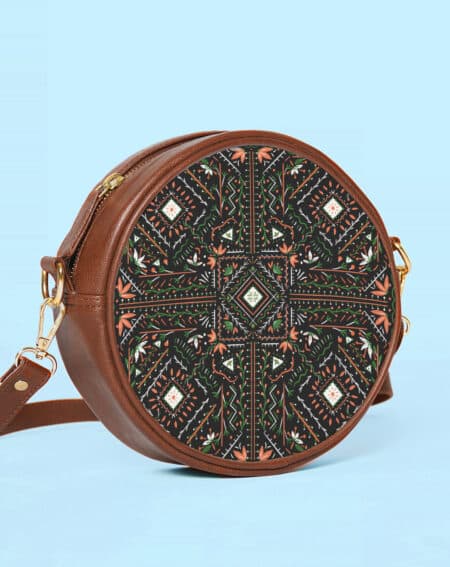 Travel Crossbody Bag | Black Mandala