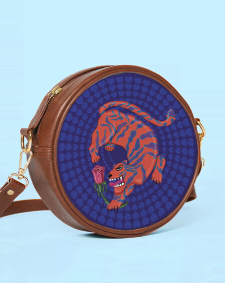 Round Sling Bag | I Aroar You - Blue