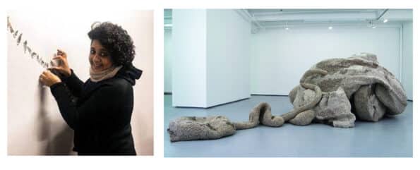 Artist and art installation